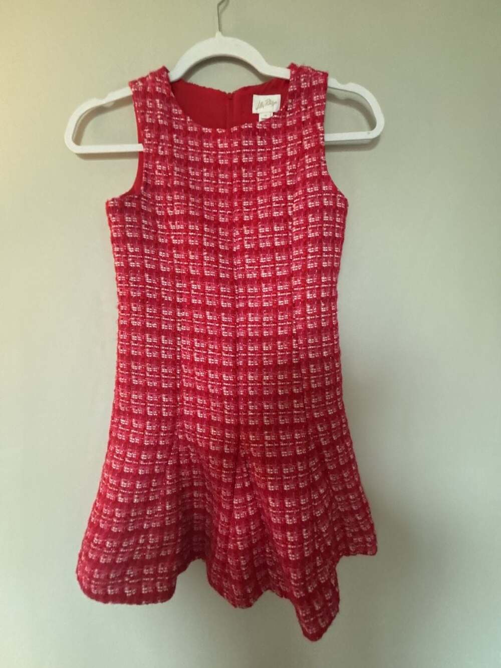Lilly Pulitzer Enya Bouclé Fit & Flare Dress (girl ) - Size 10, Cranberry Red